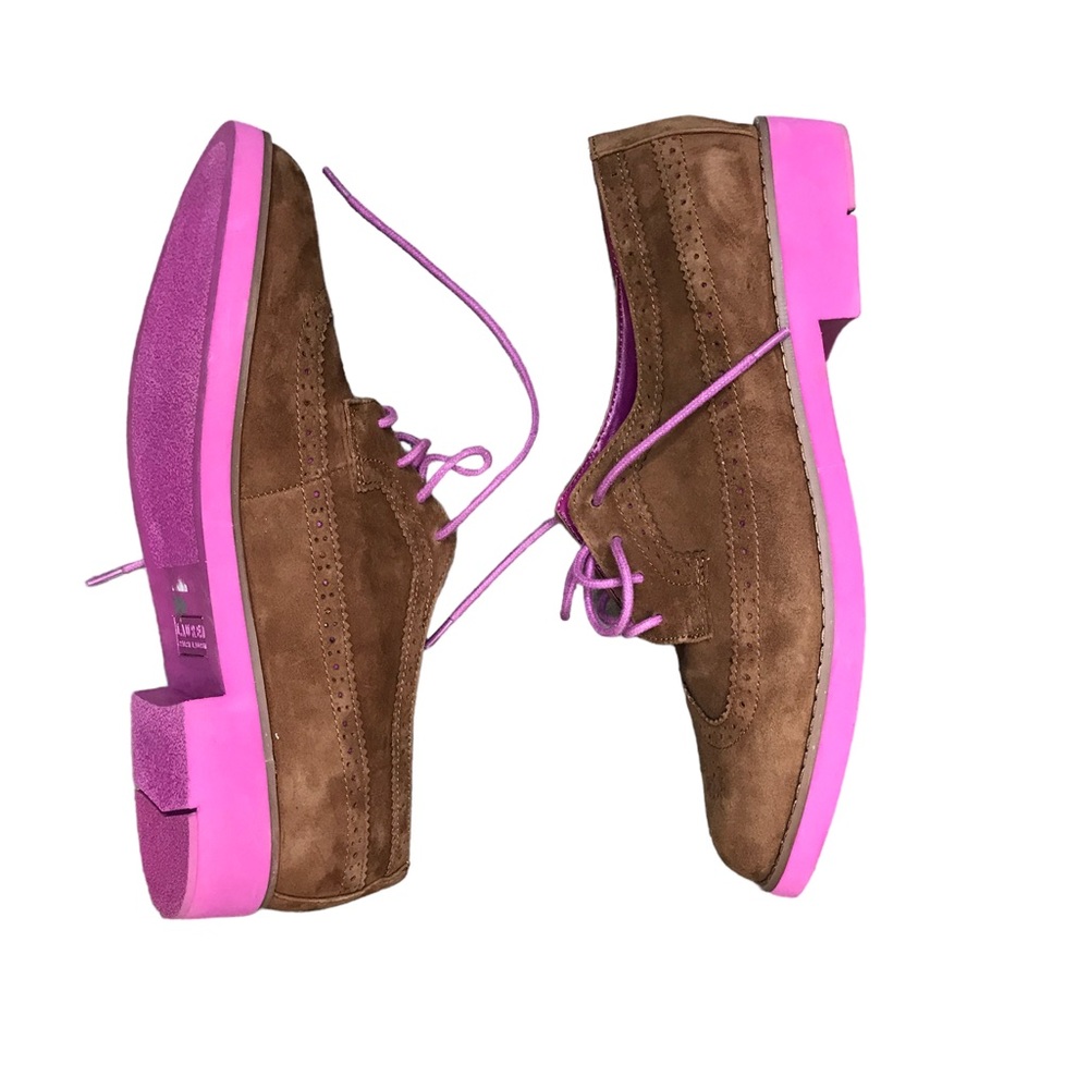 Brand: Ralph Lauren, size 10, brown, purple, flats